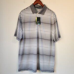 NIKE GOLF DRI-FIT TOUR PERFORMANCE POLO GOLF Mens SHIRT XL gray striped NWT